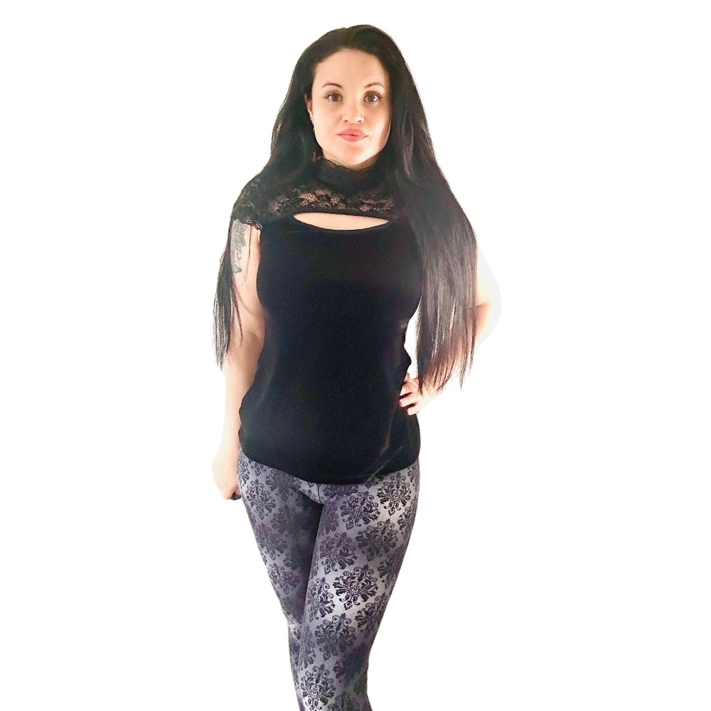 KILLSTAR women’s gothic black short sleeve blouse